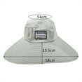 thumbnail image 2 of Fashionable Travel Bucket Hat UV Protection Big Brim Visor Summer Hat Beach Sunhats Women Hat Sun Protection Cap KHAKI, 2 of 8
