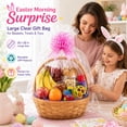 thumbnail image 3 of Cellophane Bags for Basket Gift Basket Wrap Bags Jumbo Wrapping Bags with Bows lear Plastic Gift Wrapping for Christmas Easter Party Supplies 20-Pack Set 2, 3 of 7