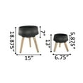 thumbnail image 5 of Flora Bunda 15 Inch & 11.5 Inch Fiberglass Pot on Legs Mid Century,Ivory White,Set of 2, 5 of 5