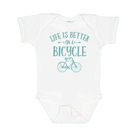 

Inktastic Life s Better on a Bicycle Gift Baby Girl Bodysuit