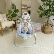 Ingenuity SimpleComfort Baby Swing, Infants, Blue/Green, Vibrating Seat, Multi-Direction, Compact, Everston