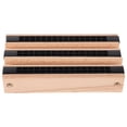 thumbnail image 1 of TEHAUX 3Pcs Kid Harmonica Light Brown Wood Fun Musical Instrument For Learning Activities, 1 of 6