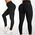 thumbnail image 3 of Legging de yoga para mujer Cintura alta con control de barriga texturizado para levantamiento de glúteos fruncidos, 3 of 8