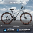 thumbnail image 4 of 26 inch Mountain Bike,21 Speed Lightweight Aluminum Frame Mountain Bicycle,Fits Men Women Teenagers Adult Disc Brake MTB Bicycles, 4 of 9