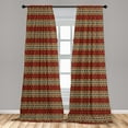 thumbnail image 5 of Ambesonne Boho Curtains, Geometric Aztec Borders, Pair of 28"x84", Multicolor, 5 of 5