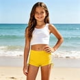 thumbnail image 2 of Tfken Summer Girls Cute Swimsuit Bottoms Shorts For Bikini Bottoms Swim Trunks Swimwear Swimming Beach Trendy Children Soft Bathing Suits Shorts Size 7-8 Years Yellow, 2 of 8