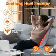 Massage Mat Full Body Massager Chair Pad 10 Vibration Motors & 9 Massage Modes Back Massager for Bed Massage Mattress Pad for Back Heating Pad with Auto Shut Off Gifts for Men Women Grey