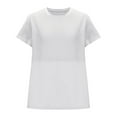 thumbnail image 5 of Fanxing Slimming Blouses for Women Hide Belly White Patchwork Summer Tops Comfort Breathable Crewneck Tees Shirts S-2XL, 5 of 7