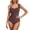 01 Brown, variant on Fewfanhot Swimming Suits for Women One Piece Swimsuits Tummy Control Bathing Suits Modest Full Coverage Swimsuit Wide Straps Swimwear