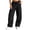 Black(New&Hot), variant on ZHYou No Boundarie Womens Baggy Sweatpants Seam Drawstring High Waist Wide Leg Loose Casual Trousers with Side Pockets,Black,Size M