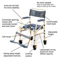 thumbnail image 3 of SB7e Lightweight Aluminum Folding Rolling Shower Chair - Great for Travel, 3 of 9