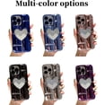 thumbnail image 2 of Glamorous Unique 3D Heart-shaped TPU Phone Case Compatible with iPhone 14 13 12 11 Plus Pro Max Back Cover, Durable Full Wrap-around Bumper for Women and Girl(Blue,11 Pro Max), 2 of 7