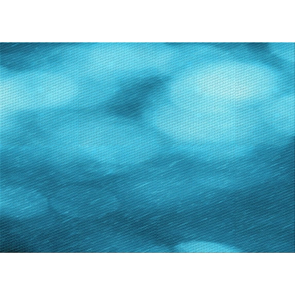 Ahgly Company Machine Washable Indoor Rectangle Transitional Blue Area Rugs, 2' x 4'