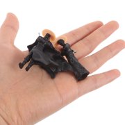 OFFIGAM 12-Piece Mini Black Resin Desktop Decorative Statues Set for Art Collectors, Home Office, and Display