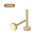 thumbnail image 3 of Unique Bargains Vis à Pouce Moletées M4x30mm, Lot de 4 Vis à Pouce Plates à Tête Moletée en Laiton Boulons, 3 of 5
