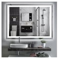 thumbnail image 2 of LED Bathroom Mirror 36x24 inch with Anti-Fog Touch - Frameless Illuminated Wall Mirror for Vanity, Shower, Dressing - Adjustable Brightness, Color Temperature, 2 of 6