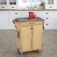 thumbnail image 2 of Homestyles Wood Cart with Stainless Steel Top in Natural Oak, 2 of 2