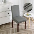 thumbnail image 3 of (4 Pieces,Silver Grey)-Chair Slipcovers Dining Chair Slipcovers Stretch Chair Cover Universal Washable Detachable Slipcover for Dining Room Office Hotel Wedding, 3 of 5