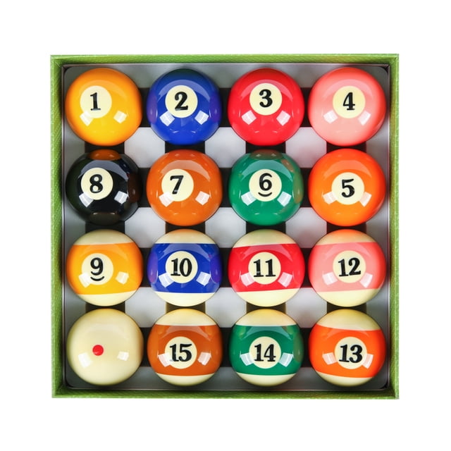 ASKA Premium 2.25" Billiard Ball Set - 16 Regulation Size Pool Balls with 6-Dot Training Cue Ball