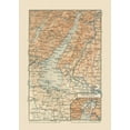 thumbnail image 2 of Baedeker 18x24 Gold Ornate Wood Framed with Double Matting Museum Art Print Titled - Northern Italy - Baedeker 1910, 2 of 4