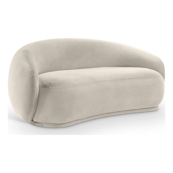 Meridian Furniture Emery Cream Velvet Loveseat