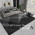 thumbnail image 2 of VIKAMA - Alfombra geométrica de lujo de terciopelo de cristal, ligera, para dormitorio, mesita de noche, sala de estar, sofá, antideslizante, resistente a la suciedad, lavable, 2 of 5