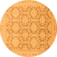 thumbnail image 1 of Ahgly Company Indoor Round Oriental Orange Traditional Area Rugs, 6' Round, 1 of 4