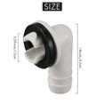 thumbnail image 4 of Air Conditioner AC Drain Hose Connector Elbow Fitting with Rubber Ring for Mini-Split Units and Window AC Unit 3/5 Inch(15mm), 4 of 5