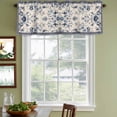 thumbnail image 4 of Boho Ethnic Valances for Windows, Decorative Rod Pocket Window Valance Curtains, Vintage Shabby Southwest Floral Motifs Short Curtain Drapes for Kitchen/Bathroom/Living Room, 2 Panels, 42" W x 18" L, 4 of 9