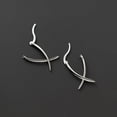 thumbnail image 6 of 925 Sterling Silver X Hoop Earrings for Women Teens Minimalist Hoop Earrings Huggie, 6 of 6