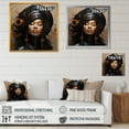 thumbnail image 4 of Designart "Tribal Harmony in African Woman Portrait Red and Gold III" Fashion Wall Art - Glam Gold Woman African American Hallway Wall Art Decor, 4 of 6