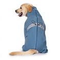 thumbnail image 5 of Big Breed Dog Clothes Boy Girl Onesie Dog Winter Clothes Warm Pet Dog Jumpsuit Adjustable Chest Reflective Fleece Coats for Dogs (Blue,26), 5 of 7