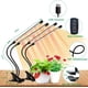 thumbnail image 2 of Lámpara para plantas de 2 piezas (sin adaptador), luz de espectro completo, 3000 K, 5000 K, 660 nm para plantas de interior con temporizador de 3/9/12 h, 10 niveles de brillo, 3 modos, ideal para plan, 2 of 5