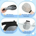 thumbnail image 5 of Pawaboo Pet Hair Removal Glove, Dual-Side Electrostatic Hair Removal & Silicone Fur Brush for Dogs and Cats, Reusable Five-Finger Pet Fur Grooming Glove for Couch Carpet Clothes Laundry, Gray, 5 of 5