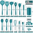 thumbnail image 2 of Juego de utensilios de cocina E-far, 23 piezas de silicona azul con soporte, 2 of 7