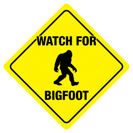 Watch For BigFoot Crossing Sign Fantasy Sasquatch Yetti Funny Gag