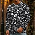thumbnail image 2 of LNZGNM T-shirts for Men Long Sleeve Crew Neck Camo Comfortable Soft with Easy Care Tee Vacation Leisure Everyday,Black(L), 2 of 8