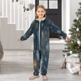 thumbnail image 6 of Soft Big Kids Onesie Pajamas Cozy Loose-Fit Jumpsuits for kids with Pockets for Christmas Lounge & Play Golden Pine Needles, 6 of 8