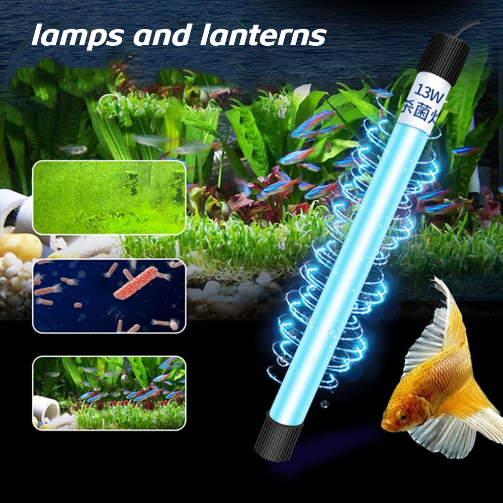 Aquarium UV Sterilizer Light Submersible Water Clean Lamp for Pond Fish