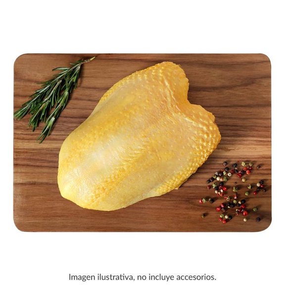 Muslo de pollo sin piel kosher por kilo peso aprox por charola 800 g