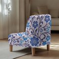 thumbnail image 5 of HELLHERO Stain Protection Armless Accent Chair Cover for Bedroom, Dustproof Armless Accent Chair Protector, Floral, 5 of 8