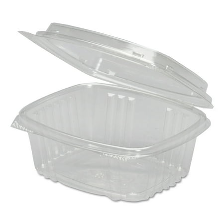 Plastic Hinged Boxes - Genpak 12 oz Plastic Hinged Deli Containers, Clear, 100 count