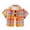Orange, variant on Bysome Boys Shirts Toddler Size 3-4 Years Dark Green Short Sleeve Lapel Neck T-Shirts Plaid Print Fashion Lightweight Summer Boy Tops