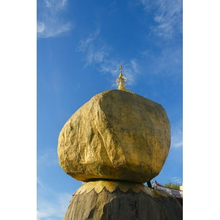 Granite Pagoda - Kyaiktiyo Pagoda on a Granite Boulder, Mon State, Myanmar Print Wall Art By Keren Su