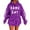 Purple, variant on Heart Sequin Print Hoodie Women Sweatshirt Oversize Football Pullover Shirts Falll Loose Fit Clothes