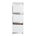 thumbnail image 6 of JERFIT 12 Inch Freestanding Bathroom Cabinet with 3 Soft-Close Drawers, Water-Resistant Plywood Storage Organizer for Toilet, Vanity, Bedroom, Glossy White Finish, 6 of 10