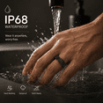 thumbnail image 2 of Wrongduck Fitness Tracking Ring with Stainless Steel Matte Finish, IP68 Waterproof Design, Sleep and Activity Tracking Ring with Magnetic Charging Cable, 2 of 7