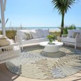 thumbnail image 6 of Addison Rugs Chantille Indoor/Outdoor Transitional Floral Taupe Washable Round Rug, 8' x 8', 6 of 6
