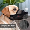 thumbnail image 3 of Bozal de nailon ZHAOCHENG para perros pequeños medianos y grandes malla de aire transpirable gris S, 3 of 5