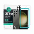 thumbnail image 1 of ccwonima 2 Pack Screen Protector For Samsung Galaxy S24 Ultra 5G 6.8"(Not For Samsung Galaxy S24 5G/S24 Plus 5G),9H Hardness Tempered Glass,With 1Pc Camera Lens Protector,1Pc Back Carbon Fiber Film, 1 of 1